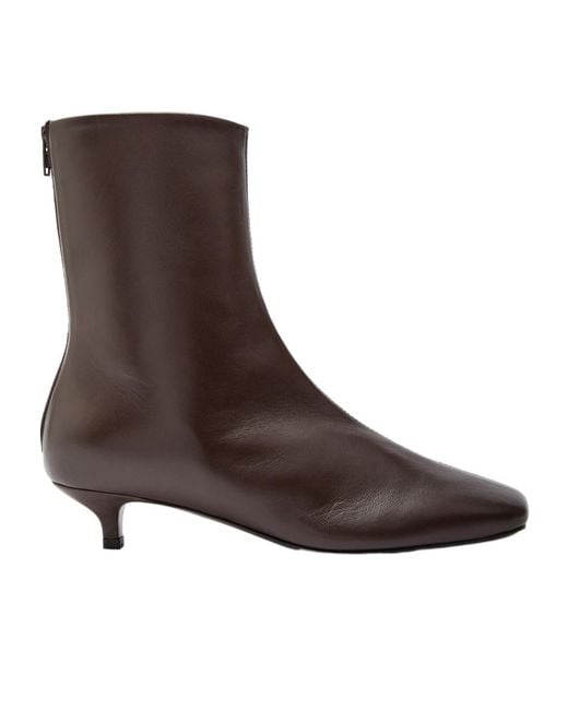 Totême Brown 30 Nappa Leather Ankle Boots