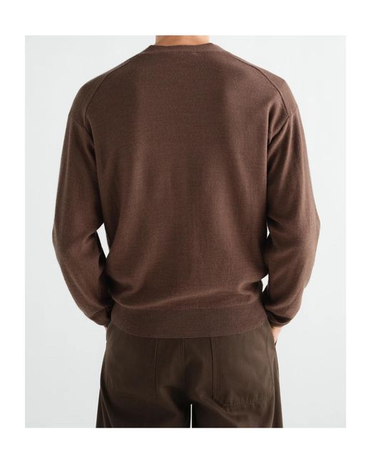 Lemaire Brown Relaxed Twisted Cardigan for men