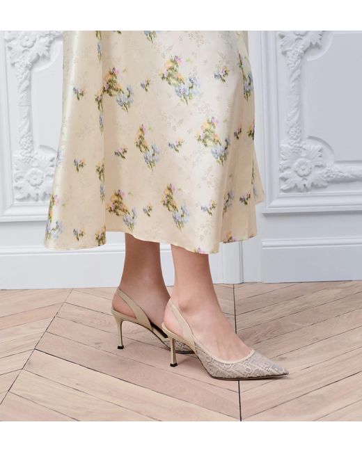 Dior White Aable Slingback Pump