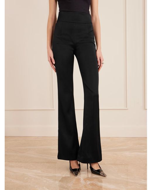 Galvan Black Sculpted Flared Casual Pants