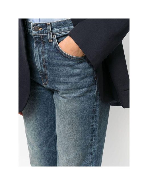 Nili Lotan Blue Belt-Loop Jeans