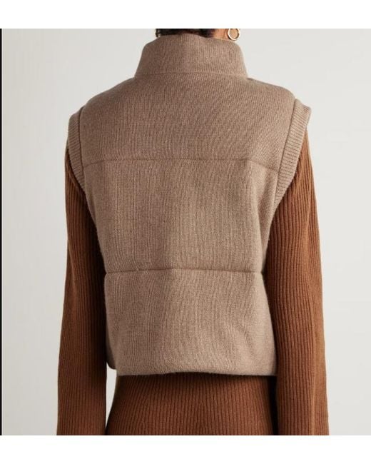LeKasha Natural Montana Quilted Organic Cashmere Vest