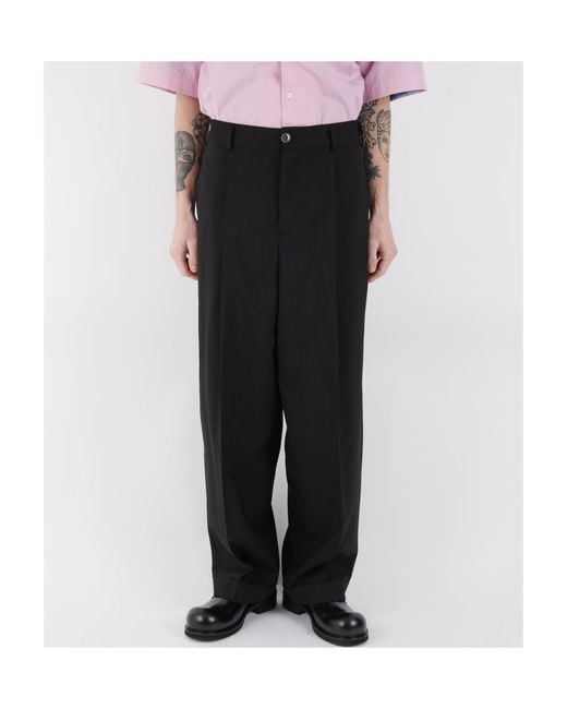 Marni Black Tropical Wool Trousers for men