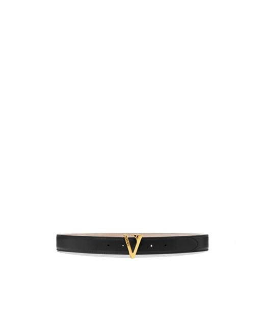 Versace White Logo-Engraved Buckle Belt