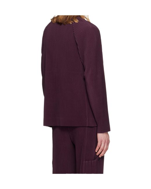 Homme Plissé Issey Miyake Purple Quarry Zip-Up Jacket for men