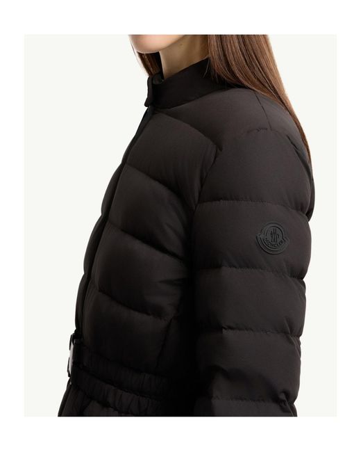 Moncler Black Esthetoque Belted Zip-Up Padded Jacket