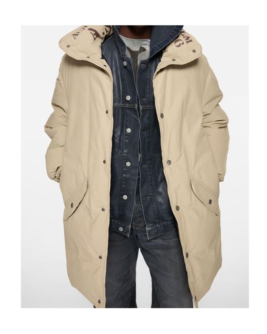 Acne Natural Button Padded Parka for men