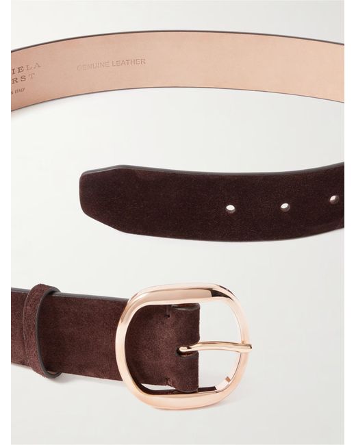 Gabriela Hearst Brown Elster Suede Belt