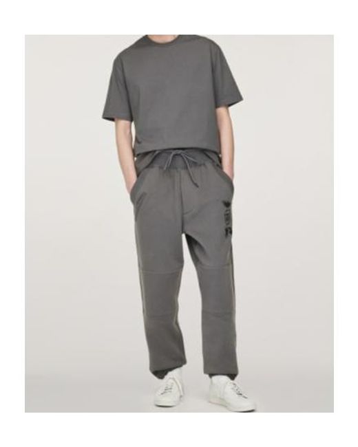 Y-3 Gray Graphic Printed Short Sleeved T-Shirt for men
