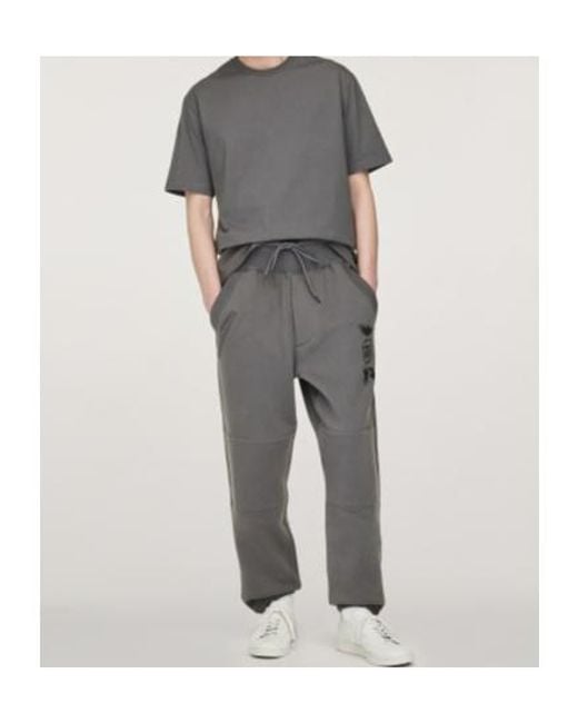 Y-3 Gray Graphic Printed Short Sleeved T-Shirt for men