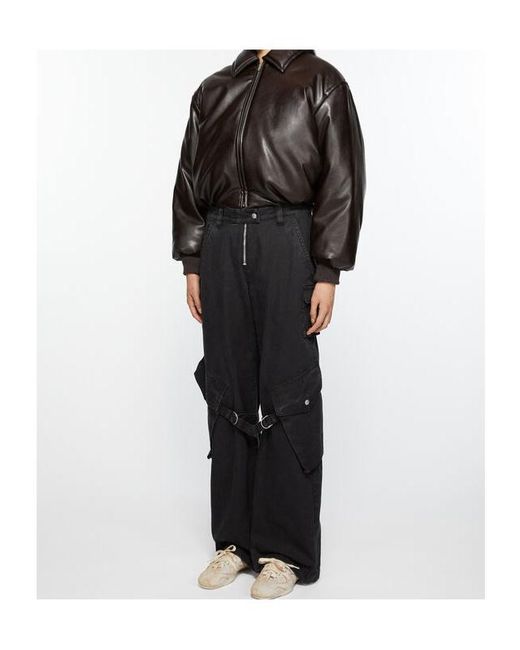 Acne White Strap Leather Shoes