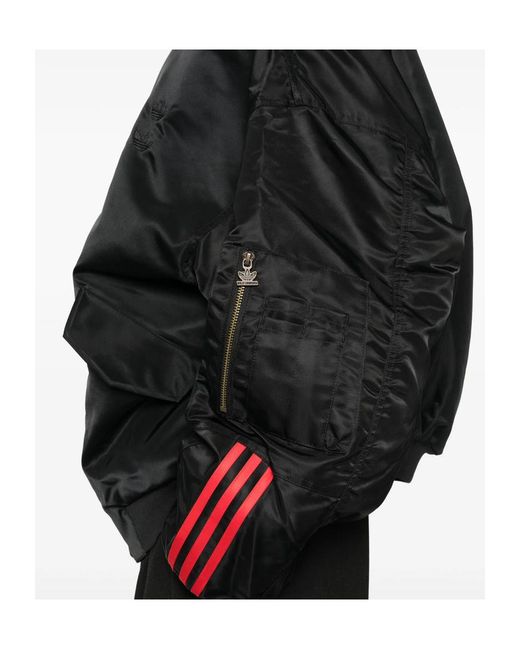 ADIDAS X WILLY CHAVARRIA Black Satin Bomber Jacket for men