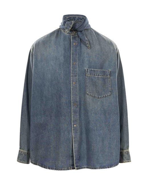 DARKPARK Blue Long-Sleeve Denim Shirt
