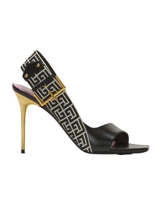 Balmain Metallic Ruby Sandals