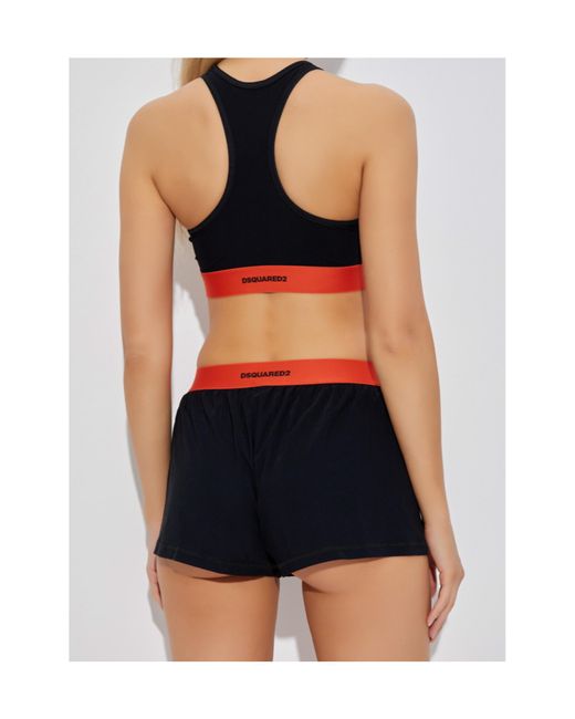DSquared² Blue Icon-Embellished Shorts