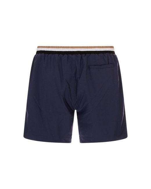 Boss Blue Boss Atoll Drawstring Swim Shorts for men