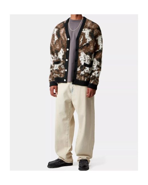 Carhartt Brown Merton V-Neck Cardigan for men
