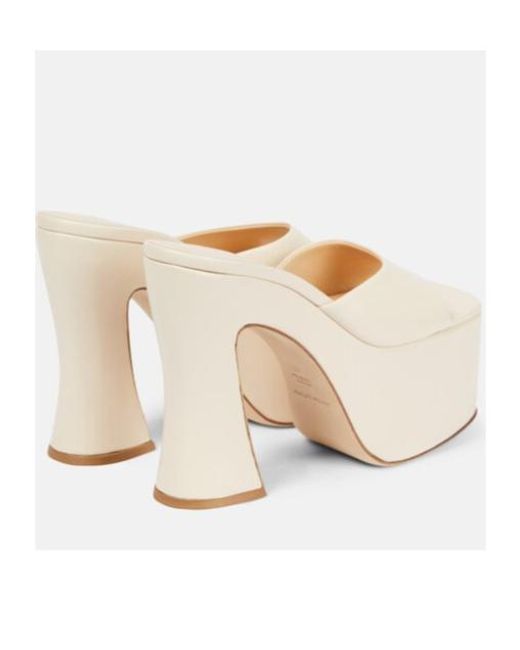 Magda Butrym Natural Leather Platform Mules
