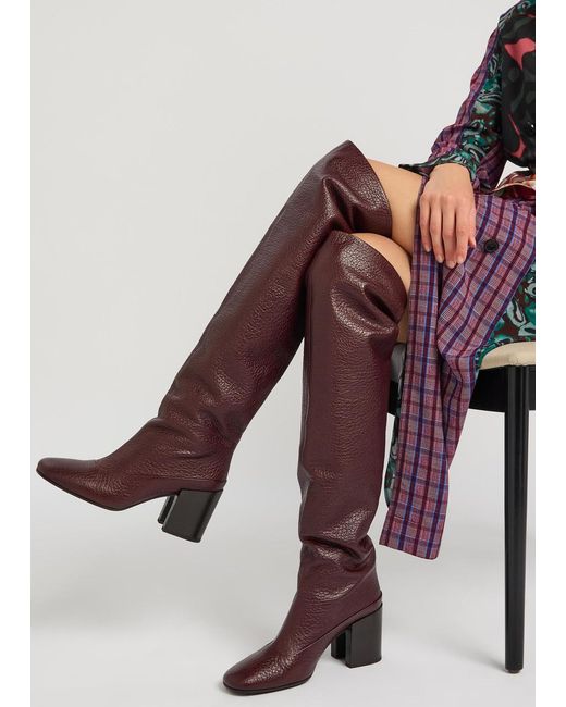 Dries Van Noten Brown Casual Leather High Boots