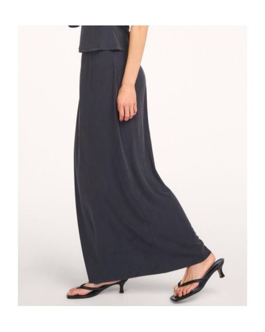 Samsøe & Samsøe Blue Elastic Waist Midi Skirt