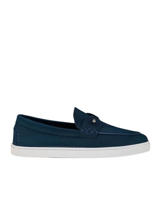 Christian Louboutin Blue Chambeliboat Slip-On Boat Shoes