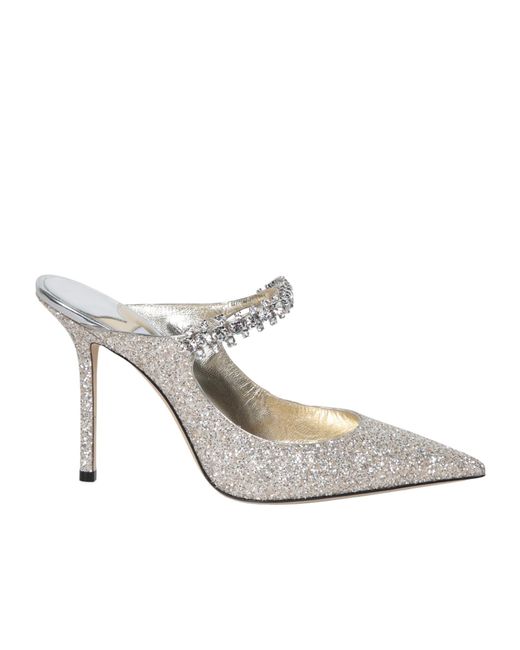 Jimmy Choo White Pointed High-Heeled Sandals
