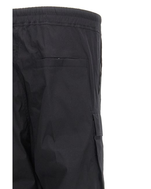Rick Owens Black Drawstring Wide Leg Pants for men