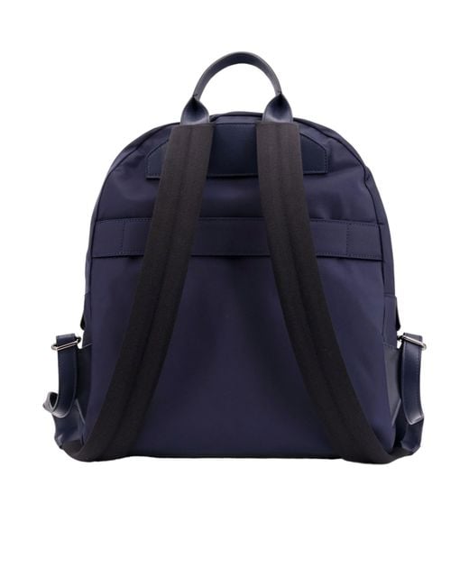 Kiton Blue Front Pocket Backpack for men