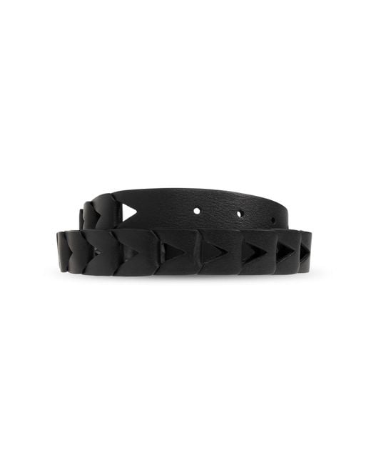 AllSaints White Buckle-Detail Belt