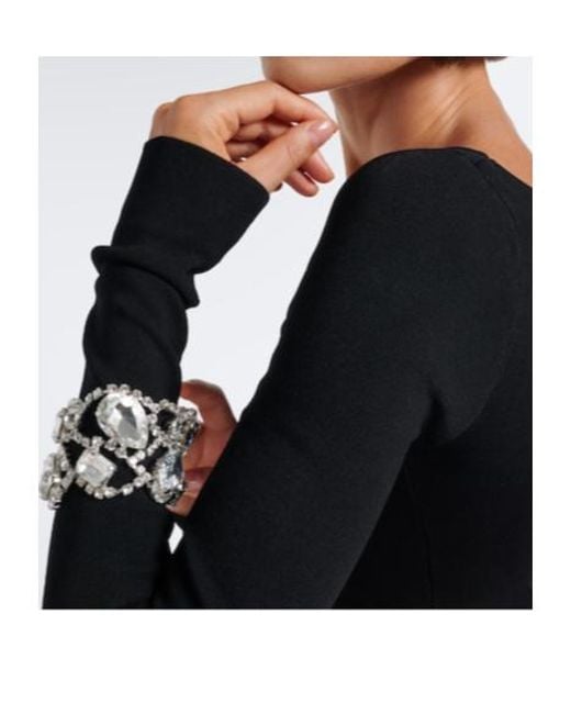 Magda Butrym White Crystal-Embellished Bracelet