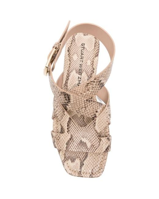 Stuart Weitzman Multicolor Patterned Flat Sandals