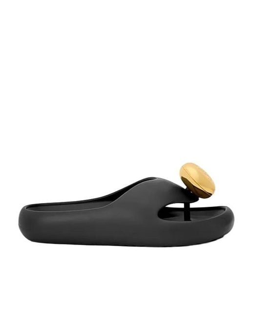 Loewe Multicolor Pebble Patent Toe-Post Slide Sandals
