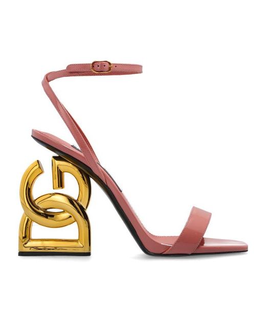 Dolce & Gabbana Multicolor Keira Logo Heel Sandals