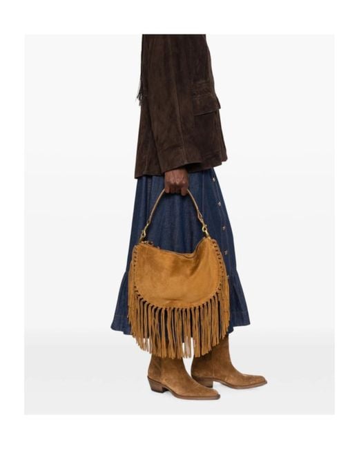Isabel Marant White Fringed Shoulder Bag