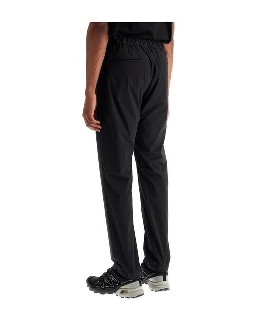 Herno Black Drawstring Pleated Trousers for men