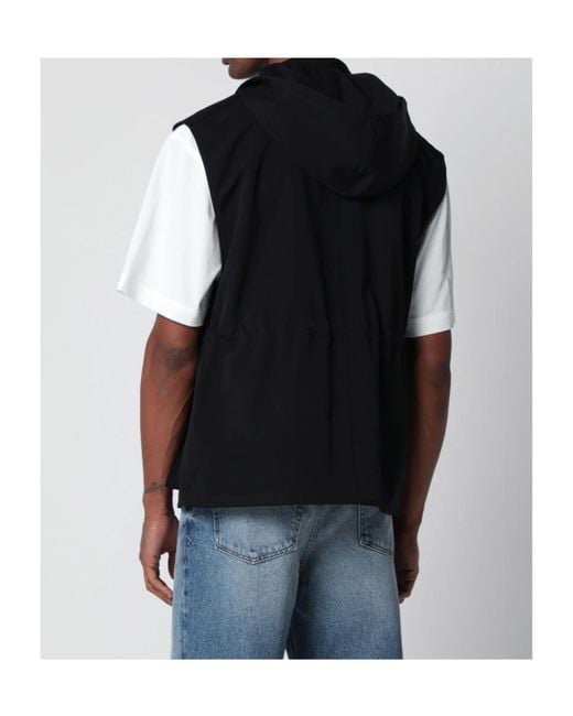 Auralee Black Zipper Vest for men