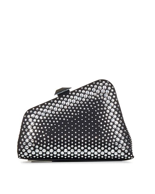 The Attico Black 'Midnight' And Crystal Mini Clutch