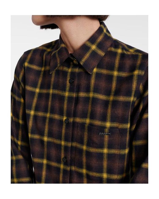 Coperni Multicolor Plaid Shirt Dress