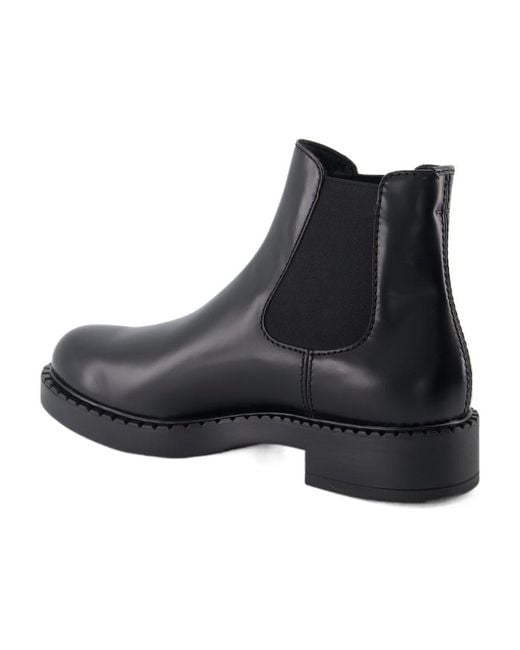 Prada Black Round Head Boots for men