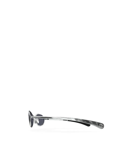 Gucci White Eyewear Oval Frame Sunglasses for men