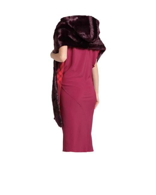 Burberry Red Solid Color Scarves