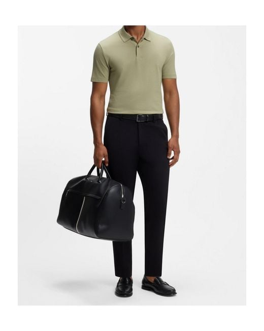 Boss Green Honeycomb Textured Polo Shirt for men