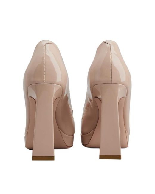 Roger Vivier White Viv' Square Metal Buckle Platform Pumps