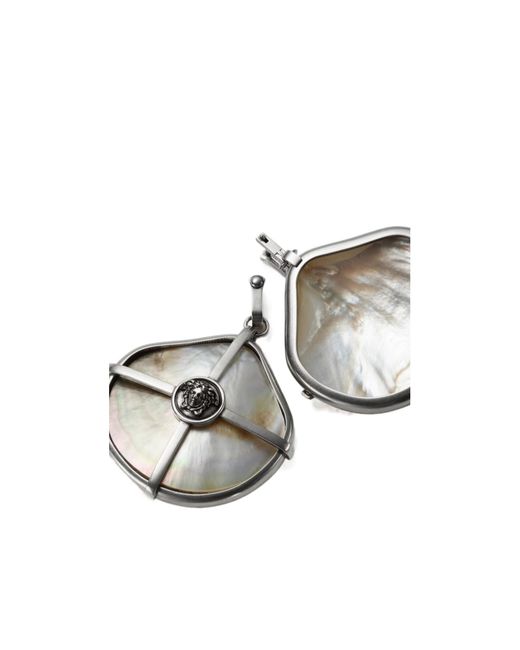Versace Metallic Sea Frames Earrings