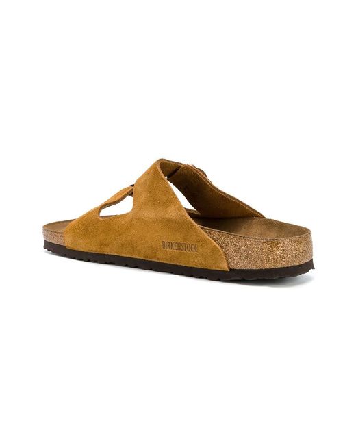 Birkenstock Brown Arizona Soft Footbed Slip-On Sandals for men