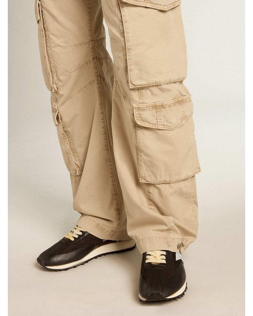 Golden Goose Deluxe Brand Natural Straight-Leg Cargo Trousers for men