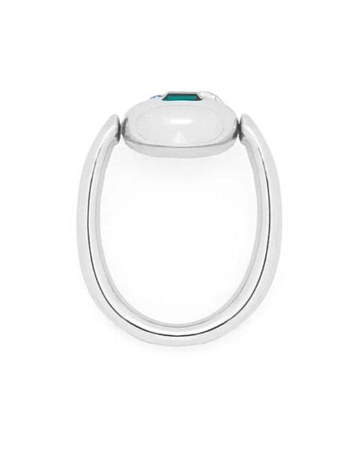 Loewe White Anagram Pebble Ring