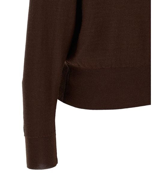 Lemaire Brown Layered Trompe L'Oeil Cardigan