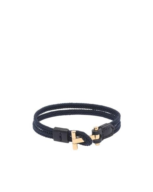 Tom Ford Blue Braided Bracelet for men