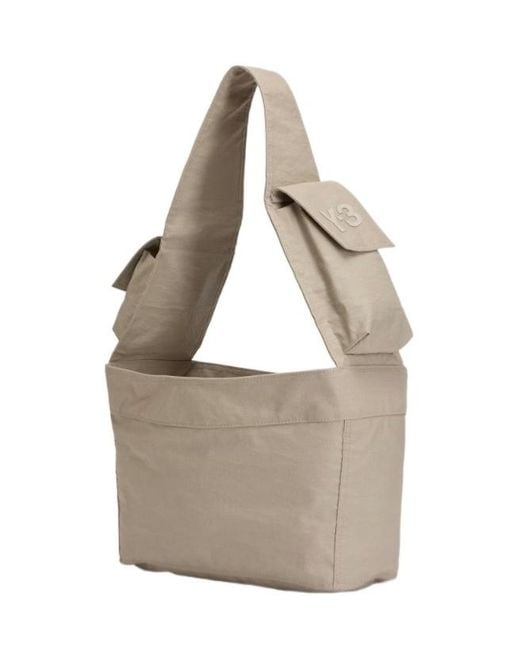 Y-3 Gray Newspaper Bag